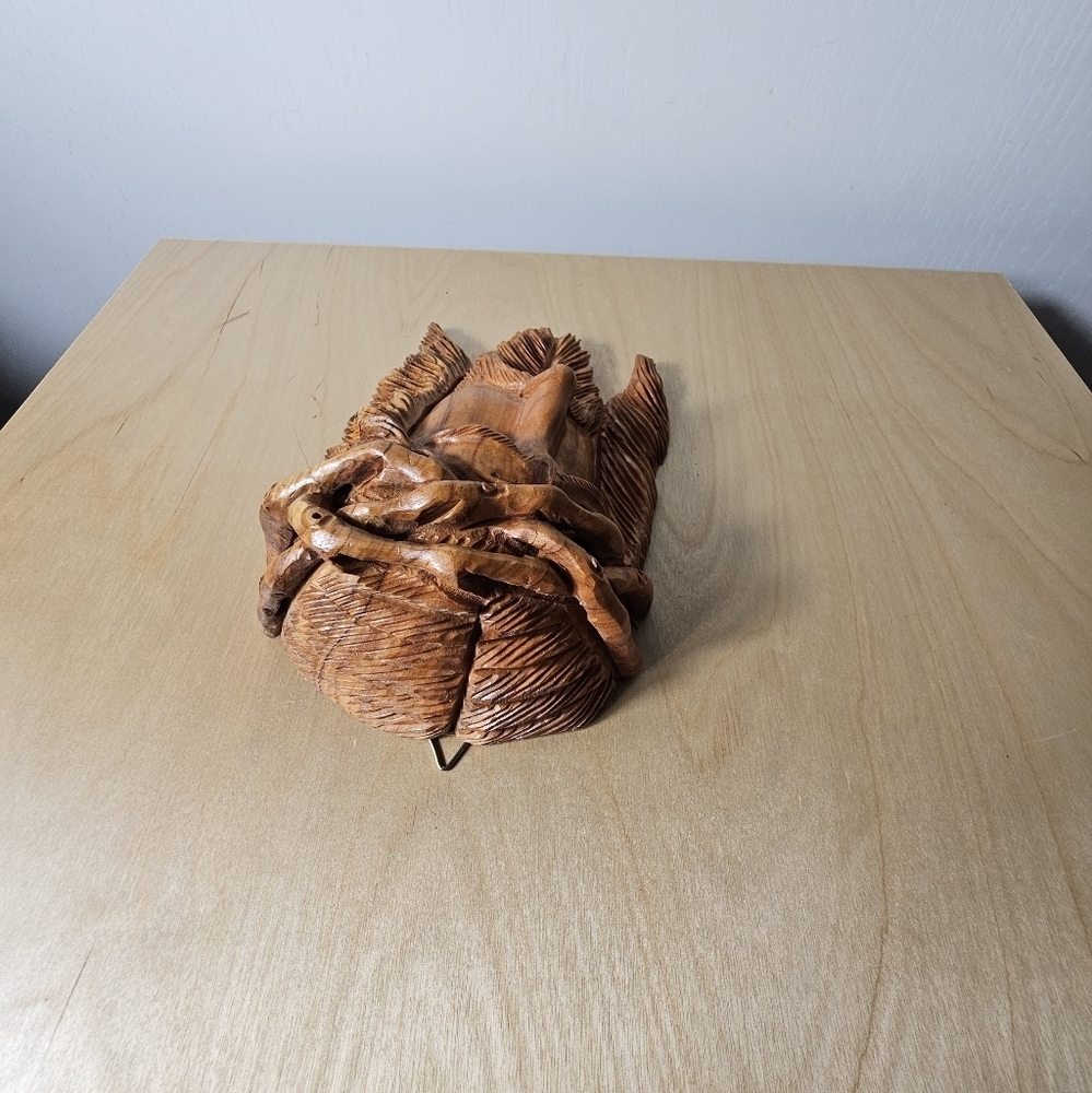 Hand Carved Olive Wood Jesus Wall Hanging - Picture 5 of 7